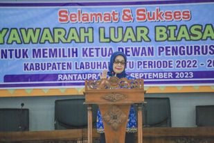 Wakil Bupati Labuhanbatu Saksikan Pengukuhan Ketua Korpri Labuhanbatu Periode 2022-2027